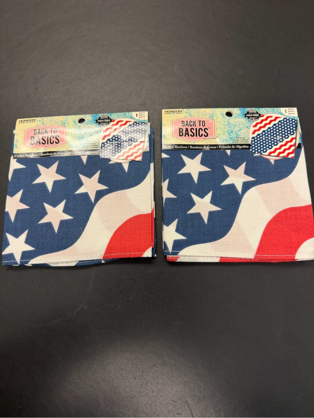 Americana red white and blue cotton piece material commonly used for bandannas